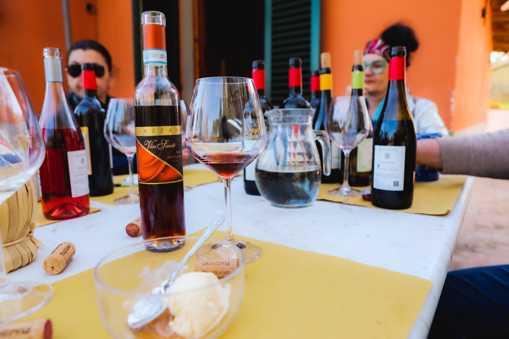 Ein altes Hofgebäude auf dem Gelände der Fattoria