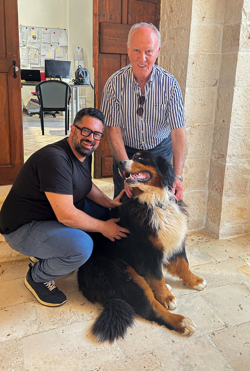 Giovanni Aiello mit einem der beiden Berner Sennenhunde