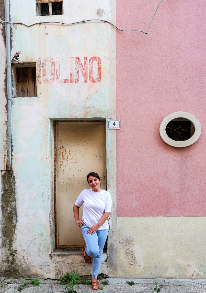 Eine Straße in Aradeo im Salento